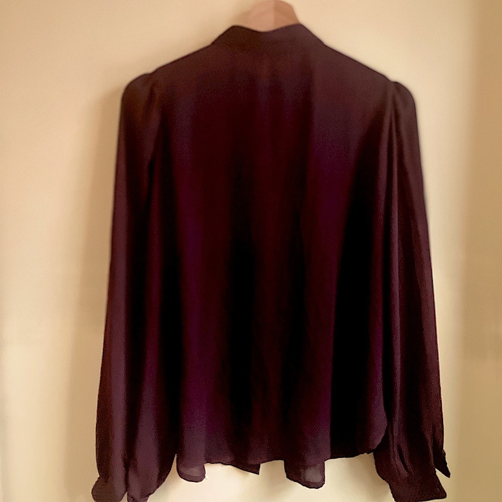 Selected Femme designer button blouse in maroon